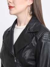 Load image into Gallery viewer, Teakwood Genuine Leathers Women`s Black Jacket
