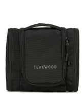 Load image into Gallery viewer, Teakwood Unisex Travel Toiletry Bag | Premium Hanging Travel Organizer Kit | Water-Resistant Grooming &amp; Cosmetic Pouch with Multiple Compartments, Mesh Pockets &amp; Convenient Carry Handle | Ideal for Travel Essentials (Black)
