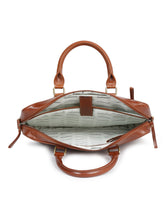 Load image into Gallery viewer, Unisex Tan Solid Leather Bag
