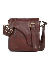 Load image into Gallery viewer, Leather Men&#39;s Asymmetrical Messenger Bag
