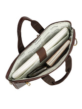 Load image into Gallery viewer, Unisex Brown Leather taxtured laptop Bag
