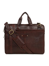 Load image into Gallery viewer, Unisex Brown Leather taxtured laptop Bag
