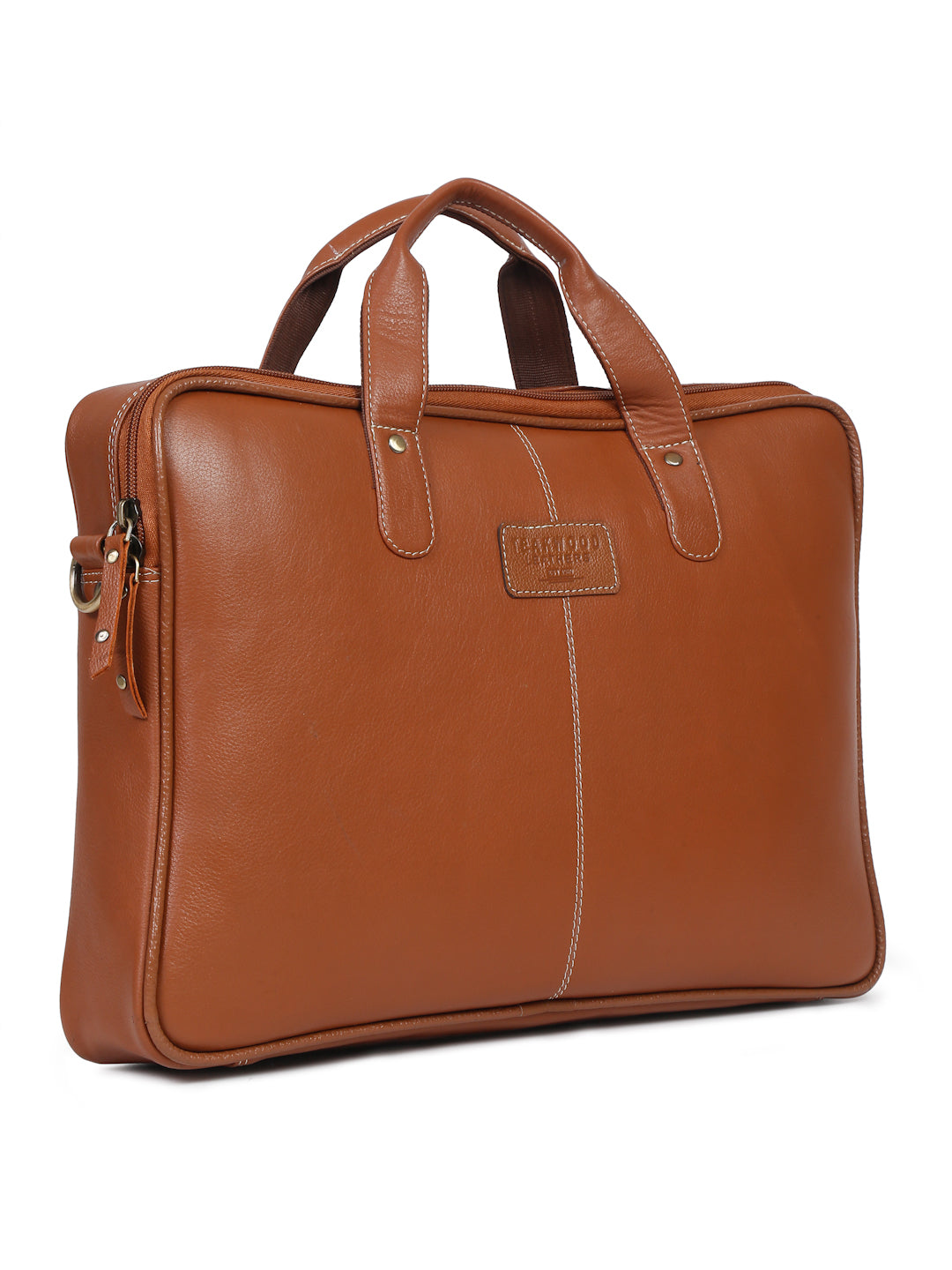 Unisex Tan Leather Laptop Bag Teakwood Leathers
