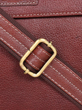 Load image into Gallery viewer, Teakwood Brown Solid Genuine Leather Laptop Bag

