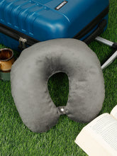 Load image into Gallery viewer, Grey U-Shaped NeckPillow with Been Balls Filled
