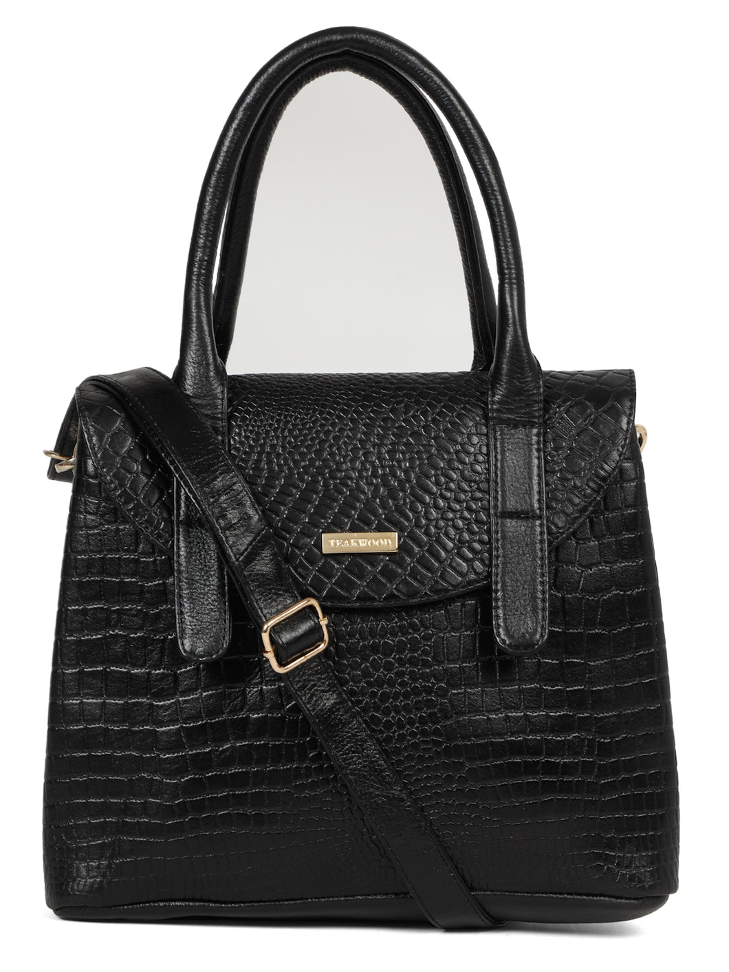 women's Croco Leather Structured Handbag