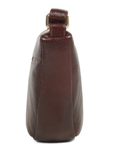Load image into Gallery viewer, Women brown leather sling bag
