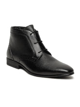 Load image into Gallery viewer, Men's Black Leather Lace-up Chukka Boots
