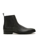 Load image into Gallery viewer, Men&#39;s Croco Texture Black Leathers Boots
