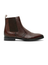 Load image into Gallery viewer, Men&#39;s Croco Texture Brown Leathers Boots
