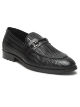 Load image into Gallery viewer, Men&#39;s Black Texture Leather Slip-on shoes
