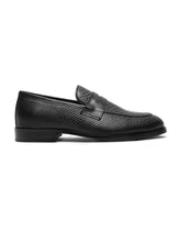 Load image into Gallery viewer, Men&#39;s Classic Black Texture Moccasins Leather Shoes
