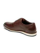 Load image into Gallery viewer, Men&#39;s Brown Semi-Formal Lace-Up Leather Shoes
