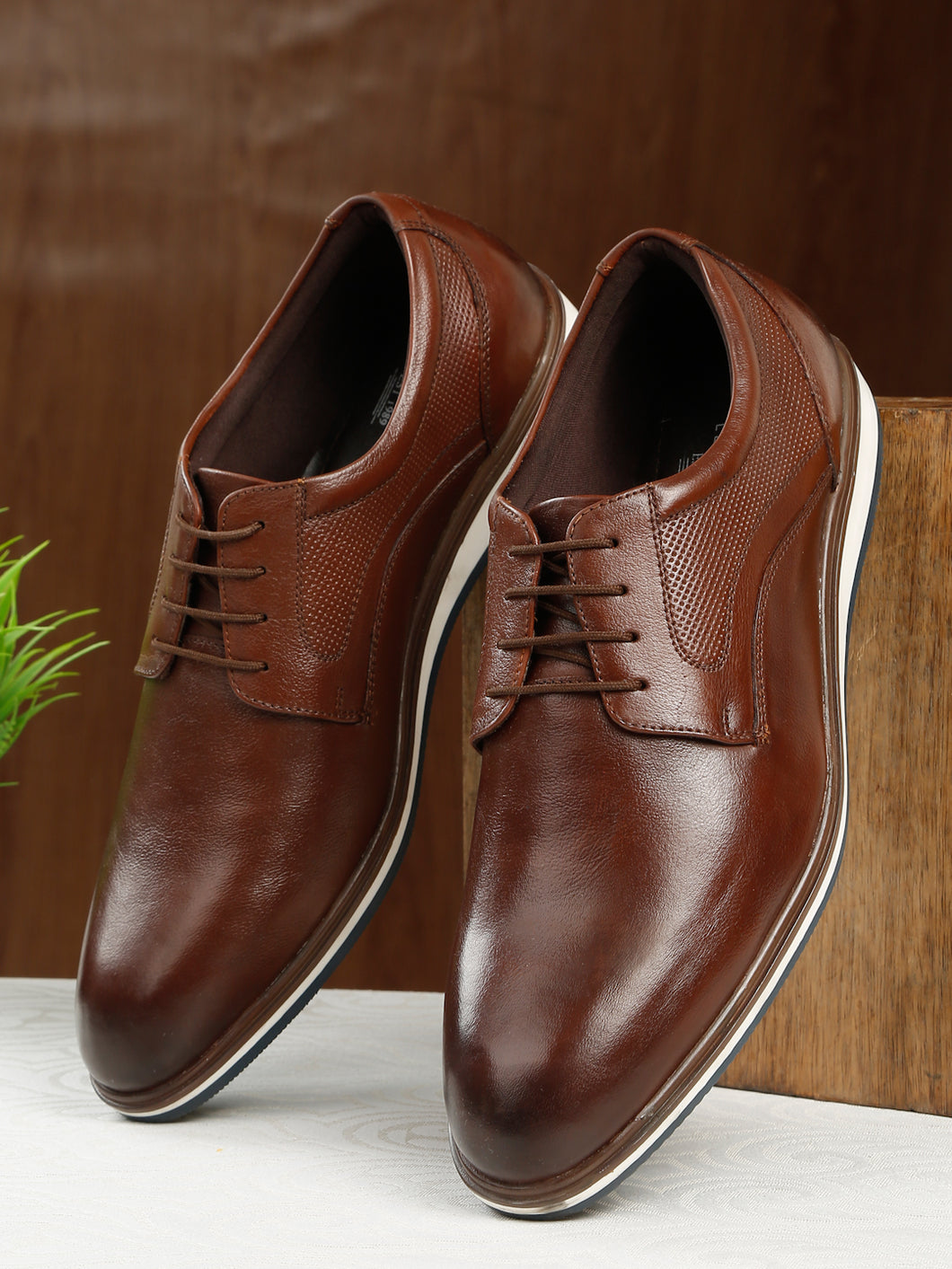Tan Lace-Up Leather Shoes | Teakwood Leathers Tan Lace-Up Leather Shoes | Teakwood Leathers