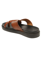 Load image into Gallery viewer, Men&#39;s Tan Leather Toe Loop Sandals
