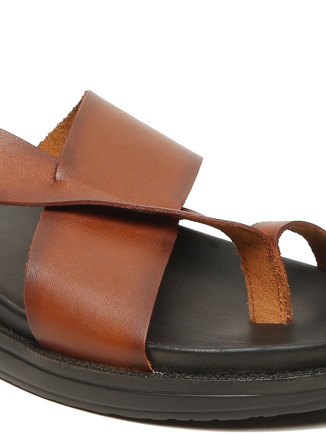 Tan toe loop sandals clearance