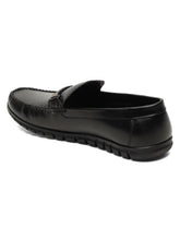 Load image into Gallery viewer, Men's Black Weave Pattern Leather 360 Loafers
