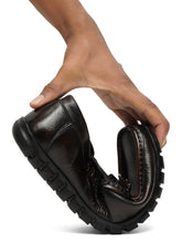Load image into Gallery viewer, Men's Brown Solid Leather 360 Loafers
