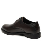 Load image into Gallery viewer, Men&#39;s Brown Texture Leather Derbies Shoes
