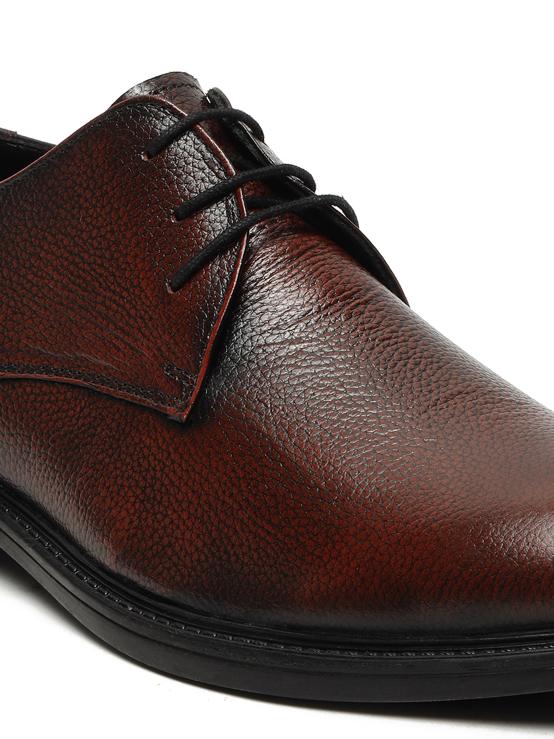 Cherry Brown Shoes Cherry Colour Leather Shoes Men's Cherry Texture Leather  Derbies Shoes  Teakwood Leathers