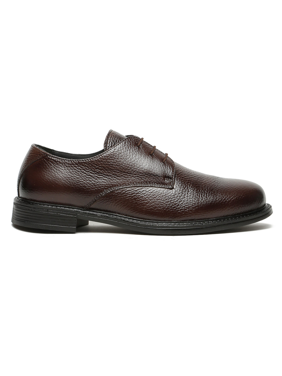Men’s Tmoro Textured Leather Formal Derby Shoes – Teakwood Leathers