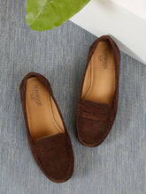 Load image into Gallery viewer, Women  Suede Leather Slip-on Loafers
