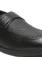 Load image into Gallery viewer, Mens&#39;s Black Texture Leather Loafers
