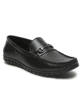 Load image into Gallery viewer, Men&#39;s Black Solid Leather Loafers
