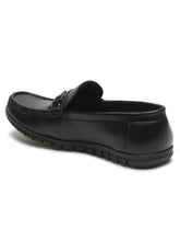 Load image into Gallery viewer, Men&#39;s Black Solid Leather Loafers
