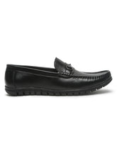 Load image into Gallery viewer, Men&#39;s Black Solid Leather Loafers
