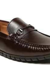 Load image into Gallery viewer, Men&#39;s Brown Solid Leather Loafers
