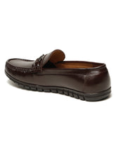Load image into Gallery viewer, Men&#39;s Brown Solid Leather Loafers
