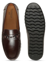 Load image into Gallery viewer, Men&#39;s Brown Solid Leather Loafers
