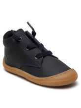 Load image into Gallery viewer, Kid&#39;s Navy Leather Comfort Insole Sneakers
