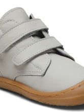 Load image into Gallery viewer, Kid&#39;s Grey Leather With Velcro Closure Comfort Insole Sneakers
