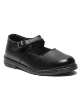 Load image into Gallery viewer, Girls Black Leather school Shoes

