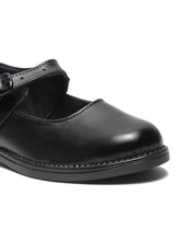 Load image into Gallery viewer, Girls Black Leather school Shoes
