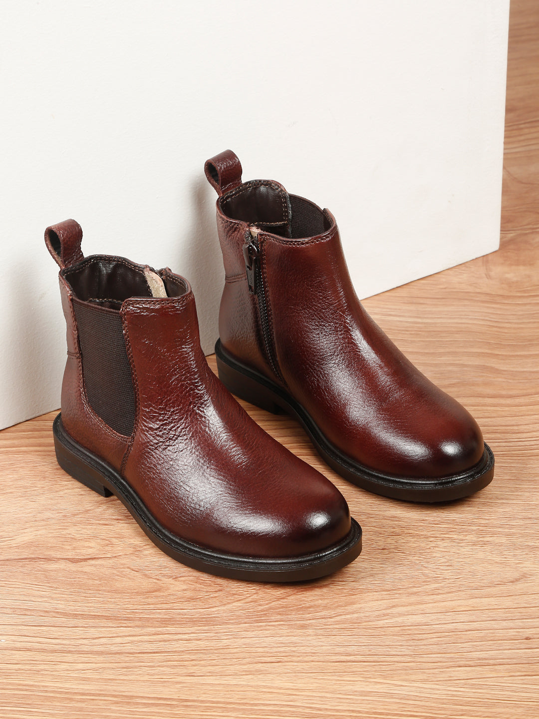 Kids' Leather Chelsea Boots