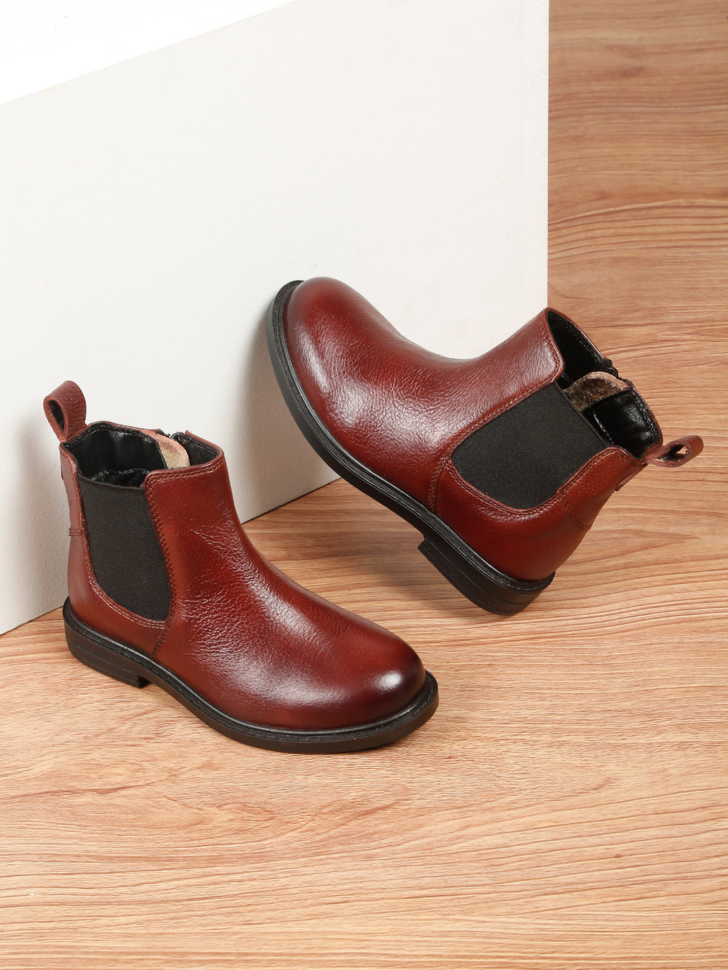 Kids' Leather Chelsea Boots