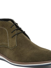 Load image into Gallery viewer, Men Suede Olive Mid Top Lace-Up Boots
