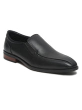 Load image into Gallery viewer, Men Black Solid Leather Formal Slip-On Loafers - Clearance sale
