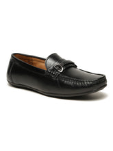 Load image into Gallery viewer, Men Black Solid Leather Formal Loafers
