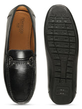 Load image into Gallery viewer, Men Black Solid Leather Formal Loafers

