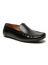 Load image into Gallery viewer, Men Black Solid Genuine Leather Formal Loafers
