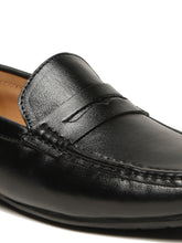 Load image into Gallery viewer, Men Black Solid Genuine Leather Formal Loafers
