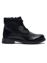 Load image into Gallery viewer, Men Black Solid Leather Mid-Top Boots
