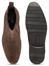 Load image into Gallery viewer, Men&#39;s Brown Suede Leather Mid-Top Chelsea Boots
