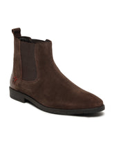 Load image into Gallery viewer, Men&#39;s Brown Suede Leather Mid-Top Chelsea Boots
