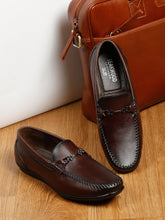 Load image into Gallery viewer, Men Classic Brown Leather Loafers shoes
