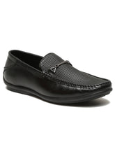 Load image into Gallery viewer, Men Black Leather Textured Loafers
